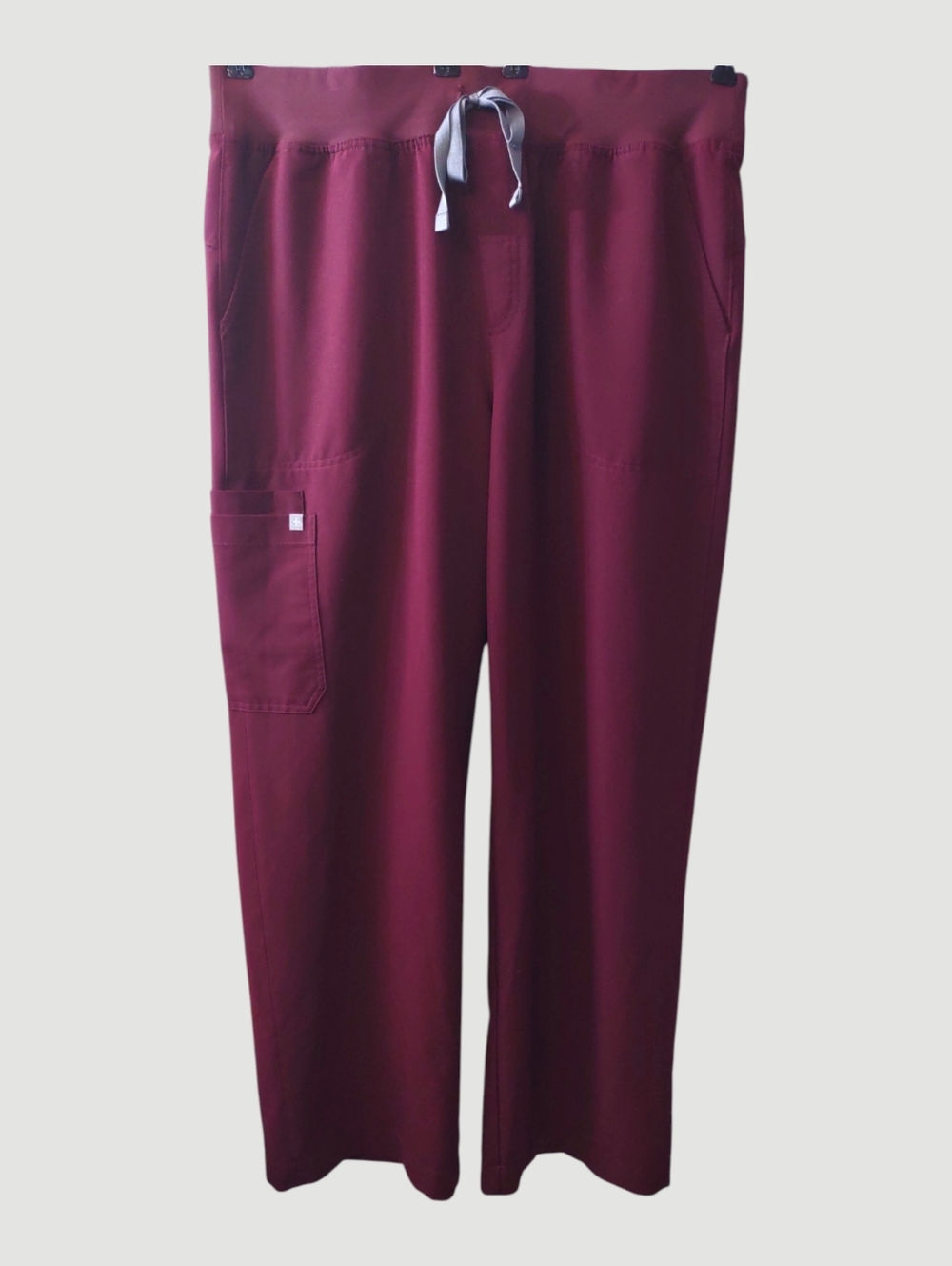 Figs Burgundy High Waisted Isabel Wide Leg Scrub - Picture 2 of 5